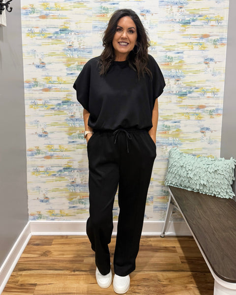 Gunner Scuba Top in Black