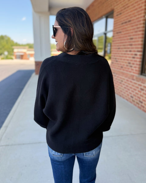 Scarlett Bow Cardigan in Black