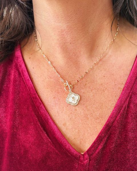 Rose Flower Charm Necklace