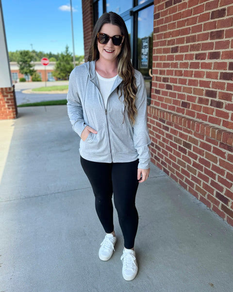 Dana Soft Athletic Hoodie in H. Grey