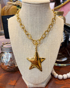 Chansuttpearls gold Chunky Star Necklace.