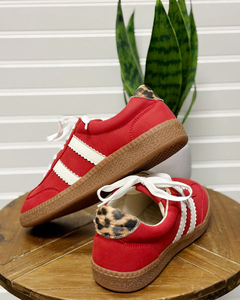 Corkys Heads Up Sneaker in Red