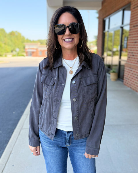 Leah Jacket in Charcoal