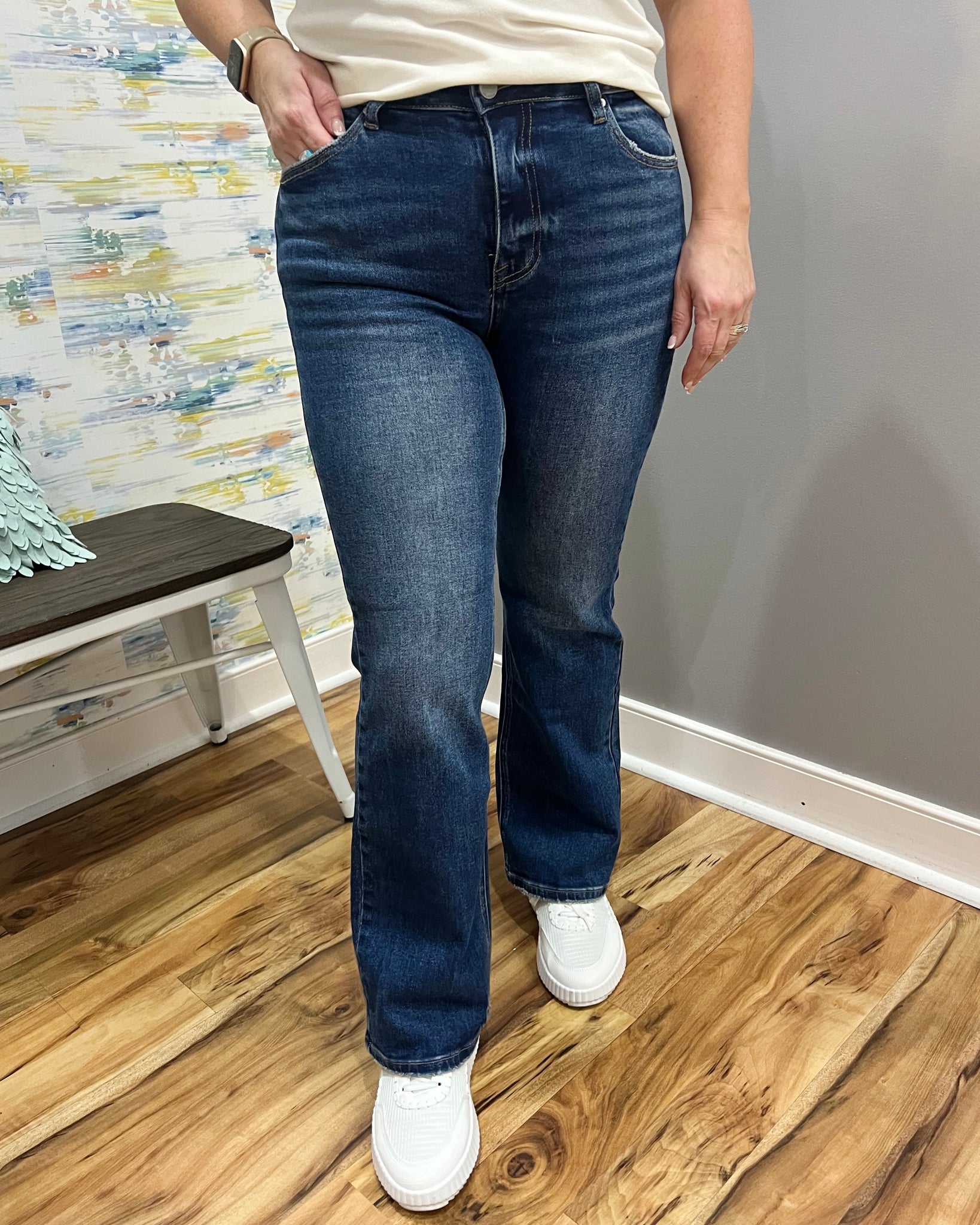 Risen REG/CURVY Mid Rise Relaxed Bootcut Jeans