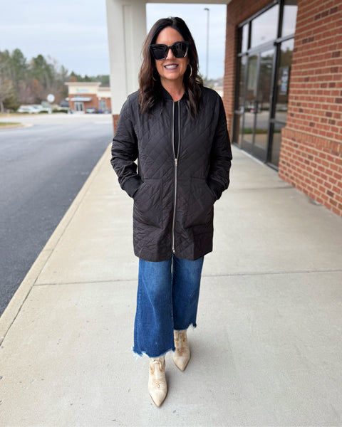 Avery Textured Jacket in Black FINAL SALE