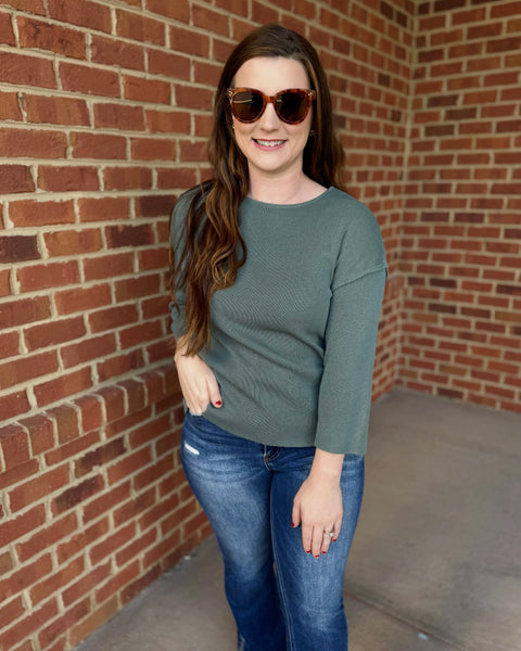 Brielle Blouse in Teal Green