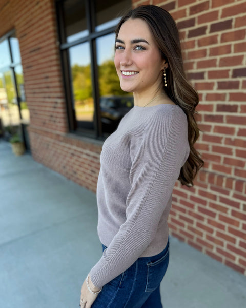 Layla Sweater in Heather Mocha FINAL SALE