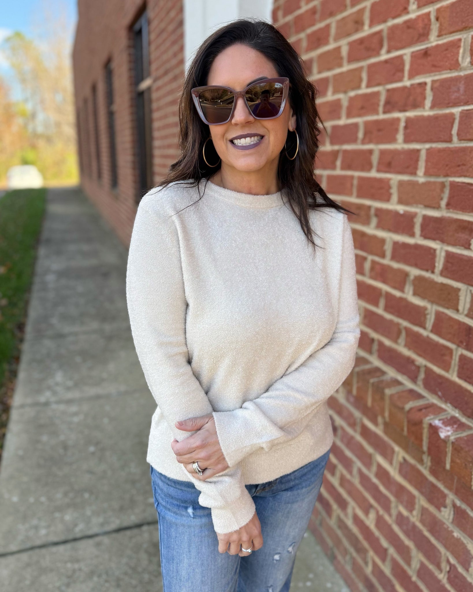 Dillon Soft Sweater in Cream