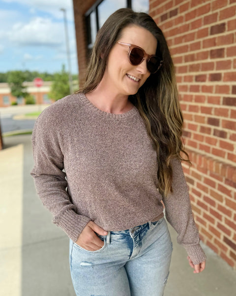 Ollie Soft Sweater in Blush Shimmer