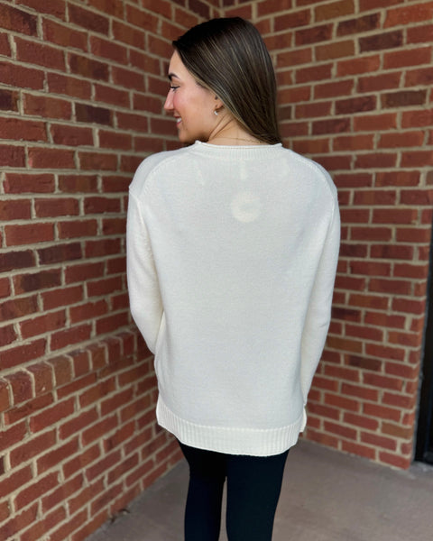 Bella Ribbed Sweater in Oatmilk