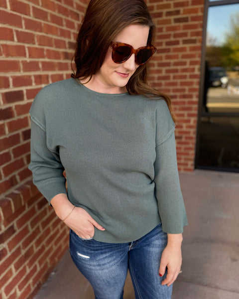 Brielle Blouse in Teal Green