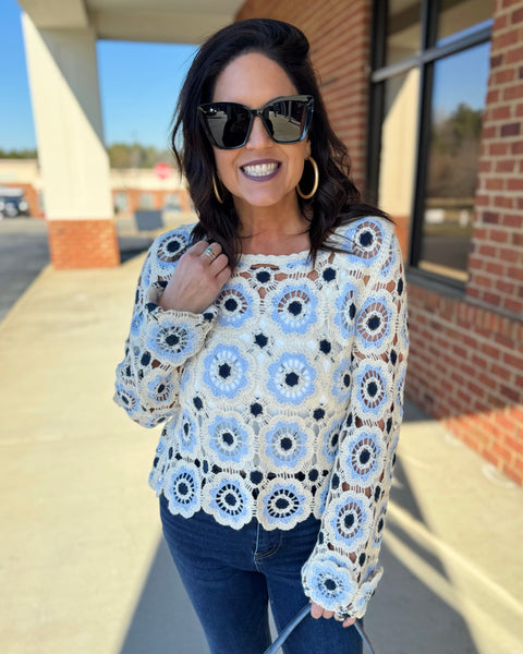 Ruth Floral Crochet Top