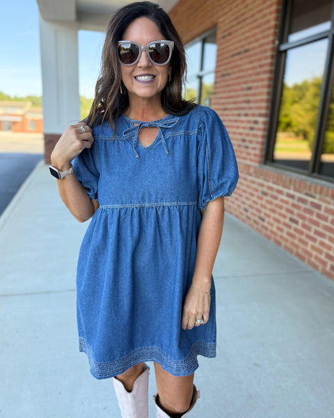 Lacey Denim Dress