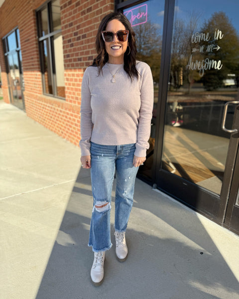 Dillon Soft Sweater in Dusty Blush