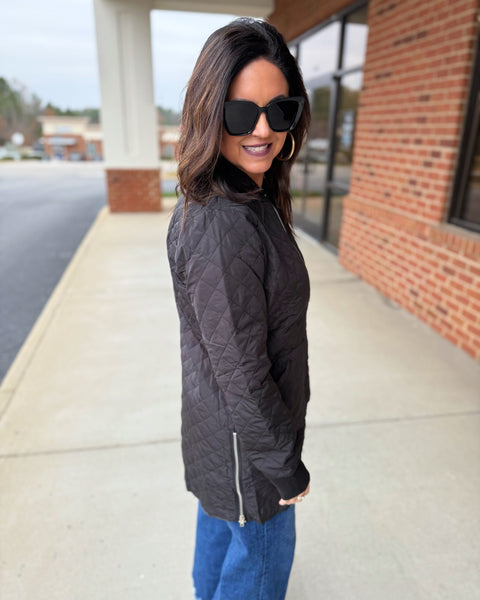 Avery Textured Jacket in Black FINAL SALE