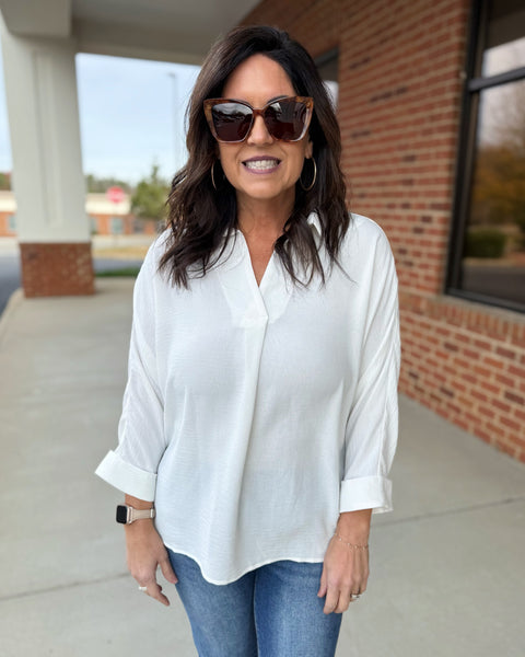 Anya Collard Blouse in Off White