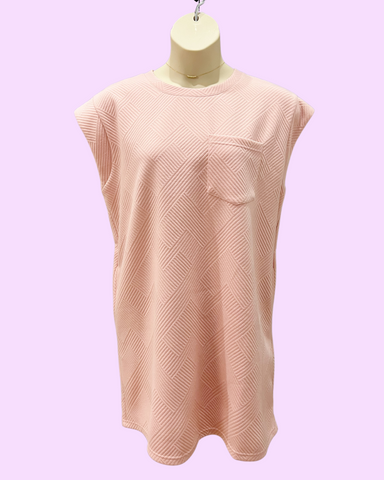 Harper CURVY Textured Dress in Light Pink FINAL SALE