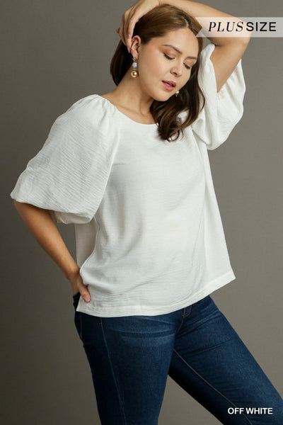Tania CURVY Blouse in Off White