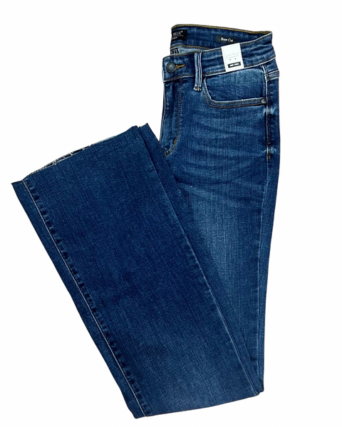 Judy Blue Reg/Curvy Cut Hem Bootcut Jeans