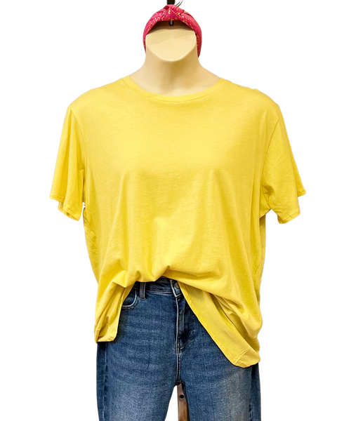 Delia Curvy Relaxed Fit Blouse in Banana FINAL SALE
