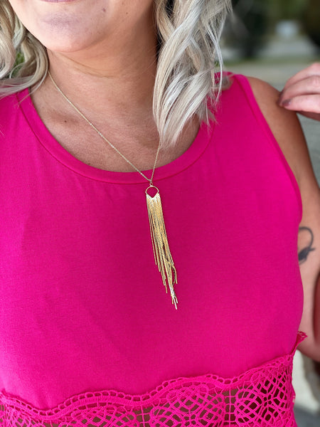 Night Out Tassel Necklace