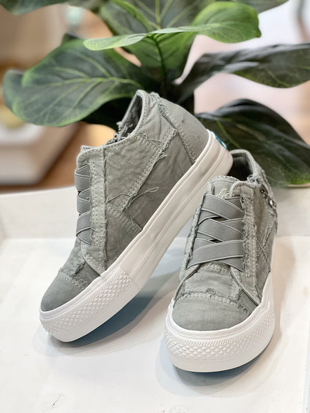 Blowfish Mamba Sneakers in Sweet Gray Washed Canvas FINAL SALE