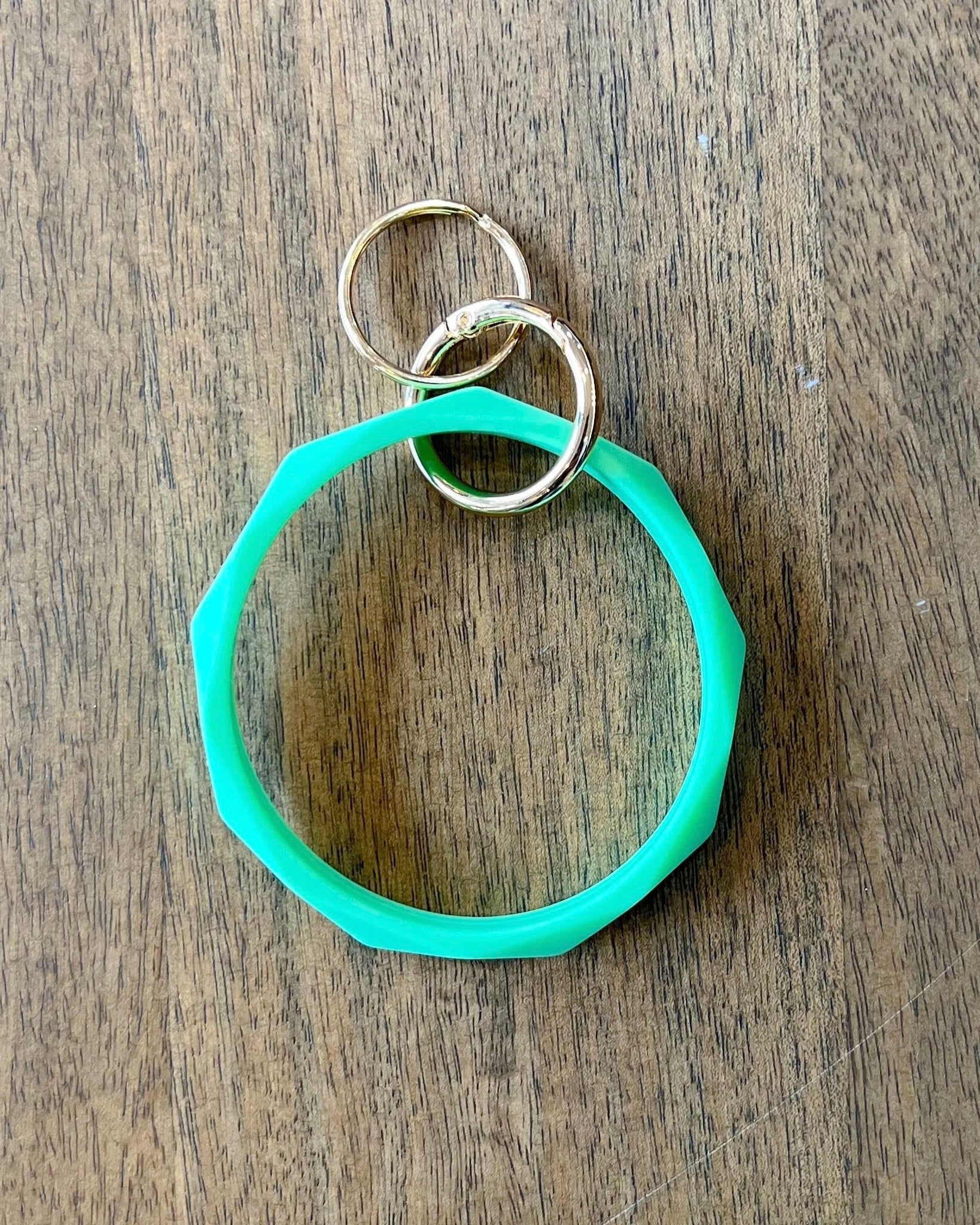 Silicone Keychain Wristlet in Mint