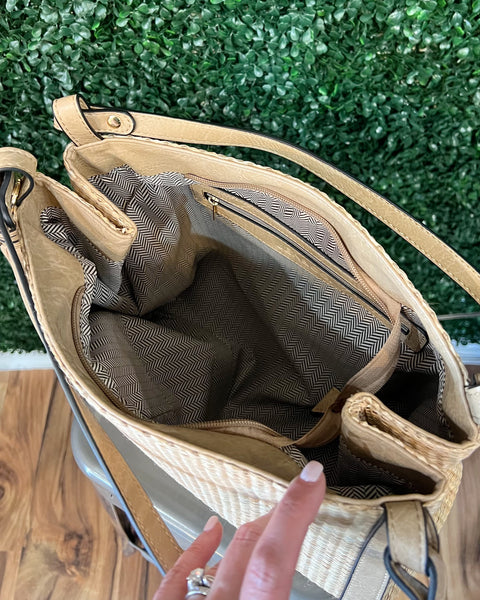 Maricelle Woven Satchel Bag