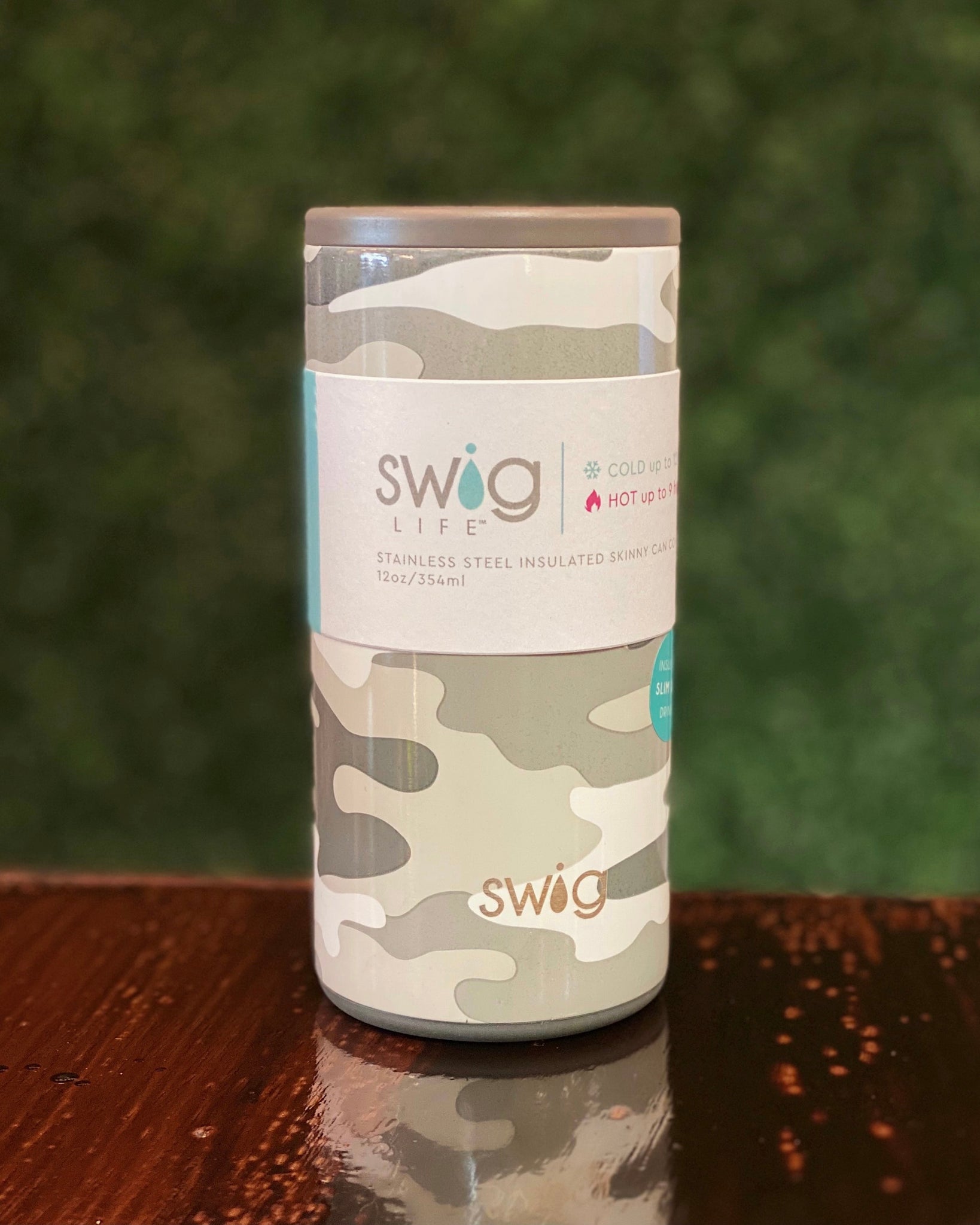 Swig 12oz Skinny Can Cooler in Incognito Camo FINAL SALE