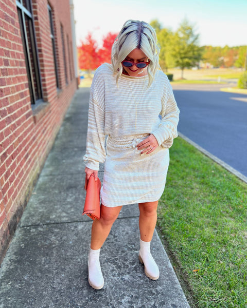 Whitney Sweater Dress in Olive