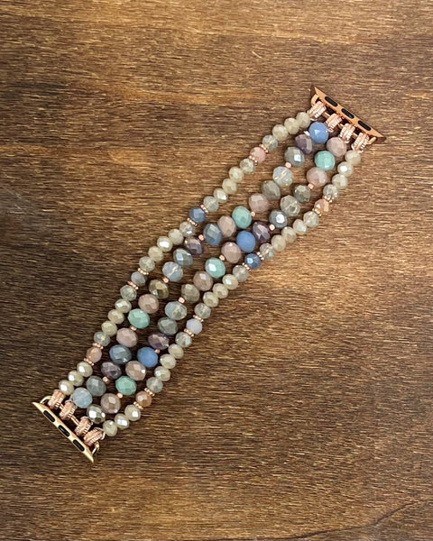Glass Beaded Apple Watch Band in Multi