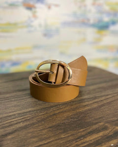 Classic Oval Buckle Belt in Brown