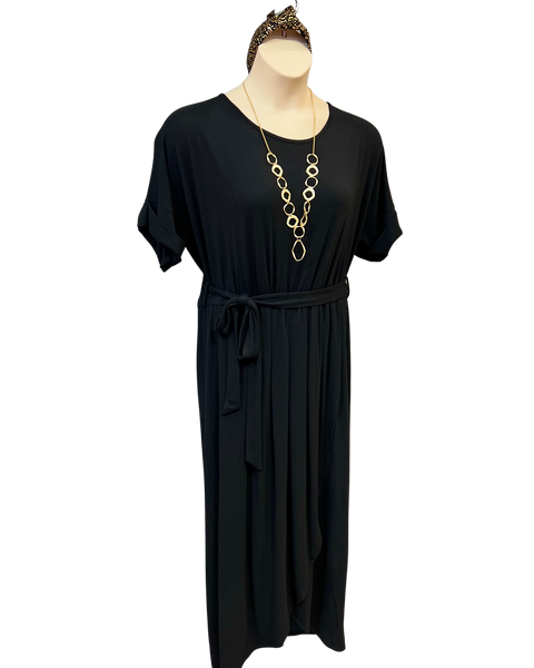 Donna Curvy Tulip Dress in Black