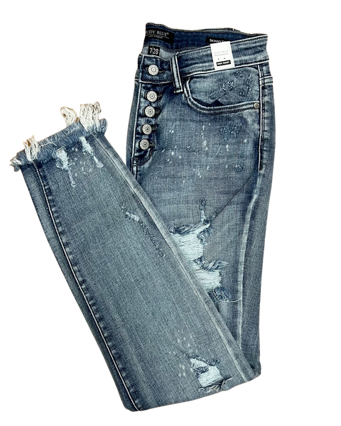 Judy Blue Bleach Splatter Skinny Jeans