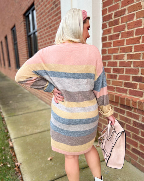 Karley Sweater Dress in Multi FINAL SALE