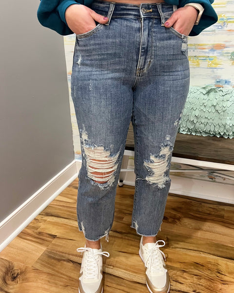 Judy Blue Ankle Straight Jeans