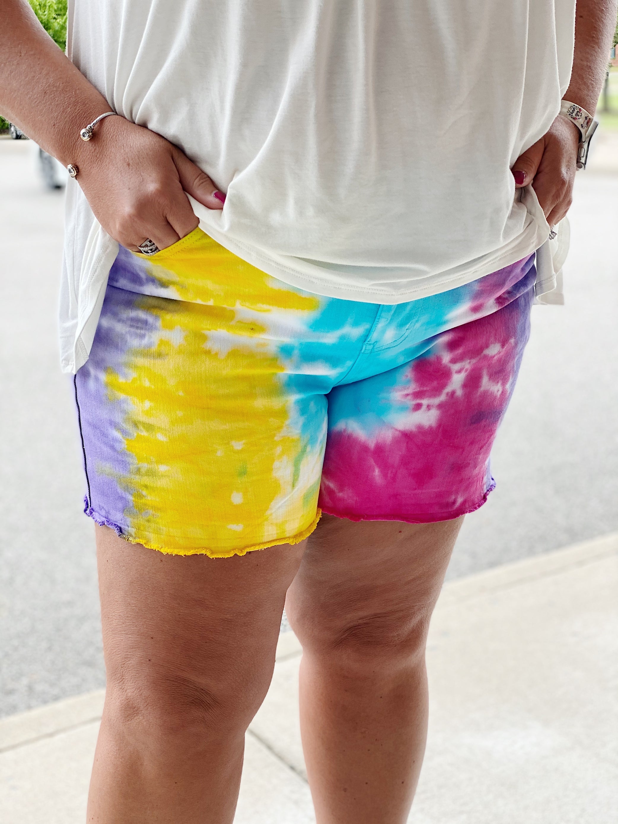 Judy Blue Snow Cone Tie Dye Shorts FINAL SALE – Madi Savvy Boutique
