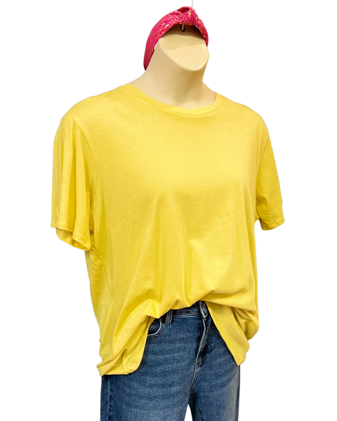 Delia Curvy Relaxed Fit Blouse in Banana FINAL SALE